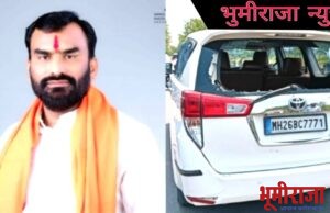 आमदार बालाजीराव कल्याणकर यांच्या वाहनावर दगडफेक