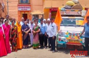 हिमायतनगर शहरातील भाविक पायी दिंडी साठी पंढरपूर कडे रवाना…..