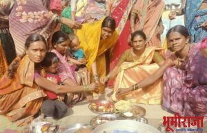 सिरजंनी येथील सरपंच बहिणीची मुख्यमंत्री भावाला मायेची राखी…