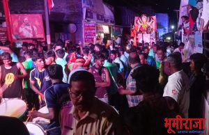 जलंब येथे जल्लोशात गणपती विसर्जन मिरवणुक; या वर्षी सात मंडळा चा सहभाग