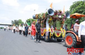 वसुंधरा पायींदिंडीचे अर्धापूरमार्गे नांदेड शहरात आगमन!
