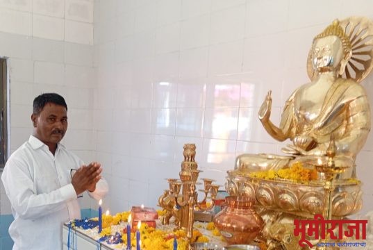 मोखा ता बाळापूर येथे तथागत भगवान गौतम बुद्ध यांच्या मूर्ती स्थापनेचा कार्यक्रम संपन्न