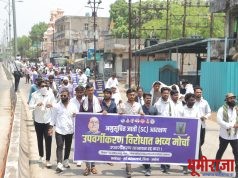 अनुसूचित जाती उपवर्गीकरण विरोधात अकोल्यात भव्य मूक महामोर्चा; हजारोंच्या उपस्थितीत तीव्र निषेध