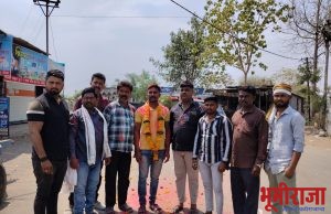 लोहारा गावातील अक्षय वावरे यांची मुंबई पोलीस पदी नियुक्ती नागरिकांनी केला सत्कार